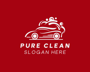 Car Wash Cleaning Bubbles  logo design