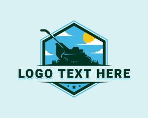 Turf - Lawn Mower Gardening logo design