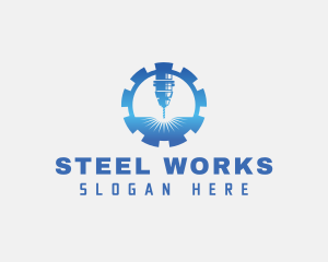 Industrial CNC Laser logo design