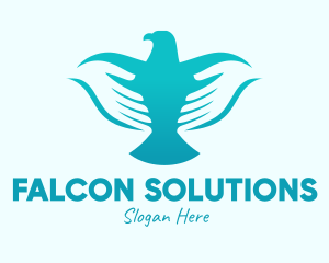 Blue Dove Hands  logo design