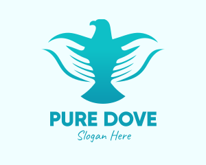 Blue Dove Hands  logo design