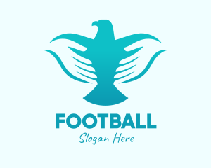 Eagle - Blue Dove Hands logo design