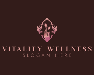 Floral Wellness Hand logo design