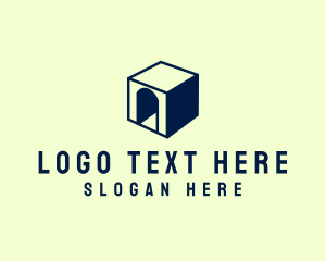 Hexagon - Blue Cube Home logo design