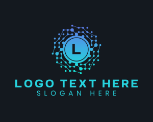 Cloud Computing - Blue Tech Letter logo design