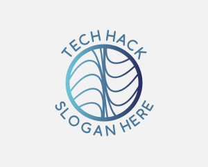 Digital Tech Waves logo design