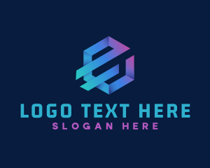 Telecommunication - Multimedia Tech Hexagon logo design