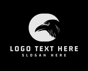 Mascot - Raven Crow Moon logo design