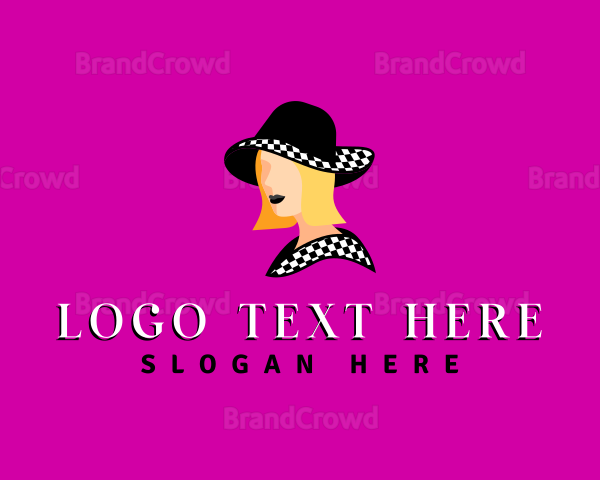 Fashion Woman Hat Logo