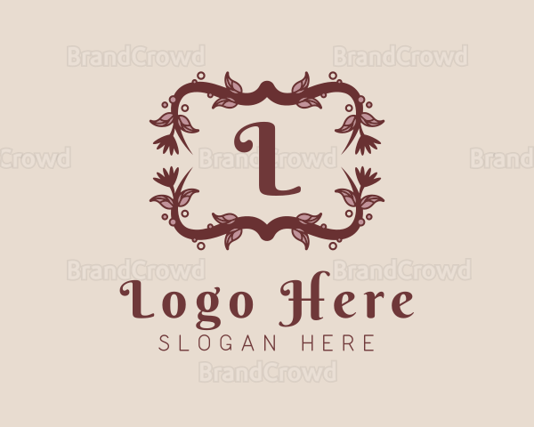 Floral Vine Wreath Logo