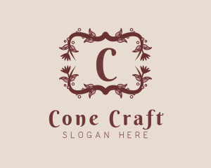 Floral Vine Wreath logo design