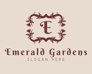 Floral Vine Wreath logo design