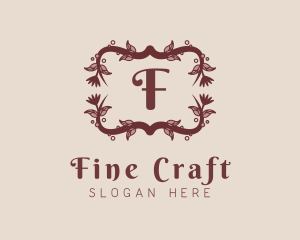 Floral Vine Wreath logo design