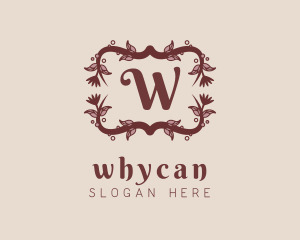 Floral Vine Wreath logo design