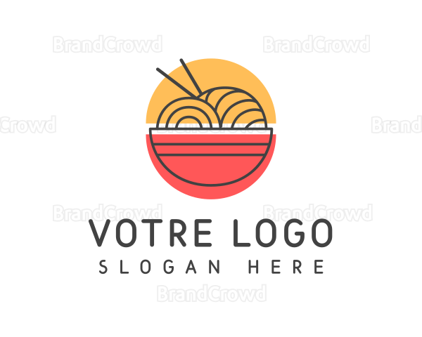Minimalist Ramen Noodles Logo