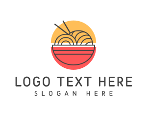 Minimalist Ramen Noodles Logo