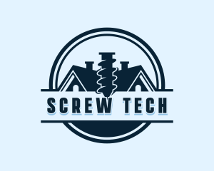 Handyman Screw Repairman logo design