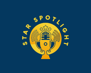 Microphone Stars Podcast logo design