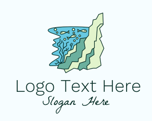 Travel Blogger - Underwater Fish Coral logo design