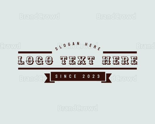 Rustic Banner Brand Logo