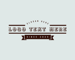 Western - Rustic Banner Brand logo design