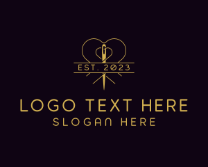 Thread - Needle Heart Sewing logo design