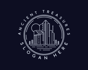 Apartment Building Real Estate logo design