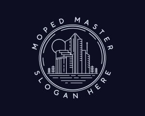 Apartment Building Real Estate logo design