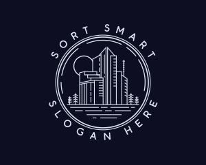 Apartment Building Real Estate logo design