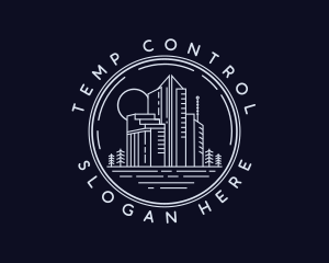 Apartment Building Real Estate logo design