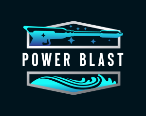 Power Wash Cleaning Maintenance logo design