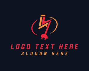 Lightning Bolt - Electric Plug Energy Charging logo design