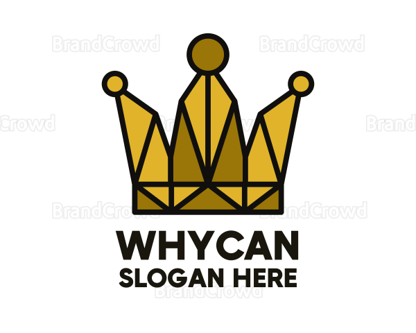 Gold Polygon Crown Logo