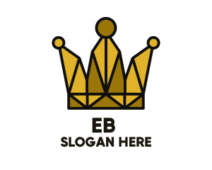 Gold Polygon Crown Logo