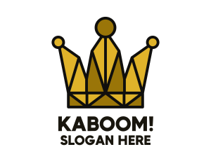 Gold Polygon Crown Logo