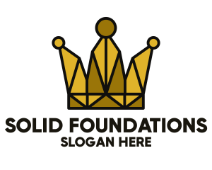 Gold Polygon Crown Logo