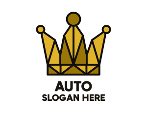 Gold Polygon Crown Logo