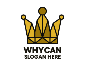 Gold Polygon Crown Logo