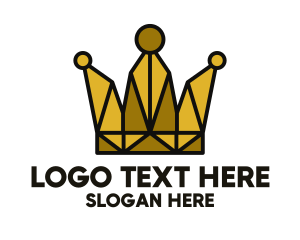 Gold Polygon Crown Logo