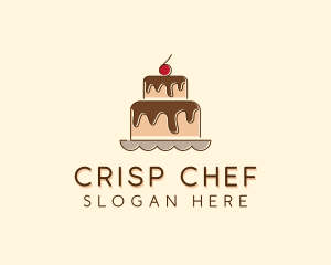 Chocolate Cherry Cake logo design