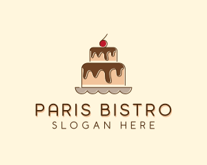 Chocolate Cherry Cake logo design