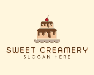 Chocolate Cherry Cake logo design