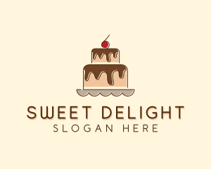 Chocolate Cherry Cake logo design