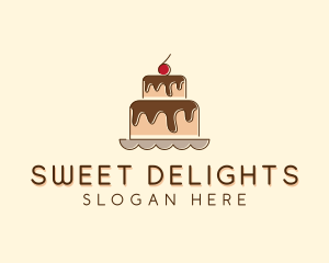 Chocolate Cherry Cake logo design