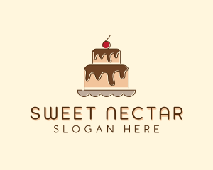 Chocolate Cherry Cake logo design