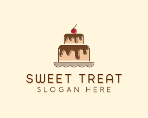 Chocolate Cherry Cake logo design