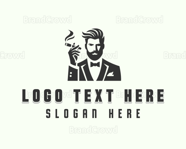 Hipster Man Menswear Logo