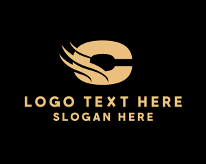 Swoosh - Generic Wave Letter C logo design