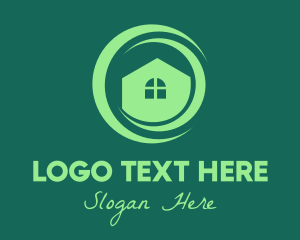 Real Estate Agent - Green House Circle logo design