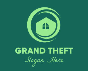 Real Estate Agent - Green House Circle logo design